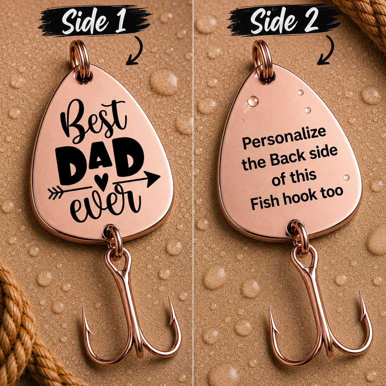 best dad ever fish hook gift fathers day