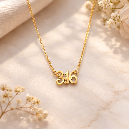 Personalized Scripture Number Pendant is a meaningful piece of Christian jewelry