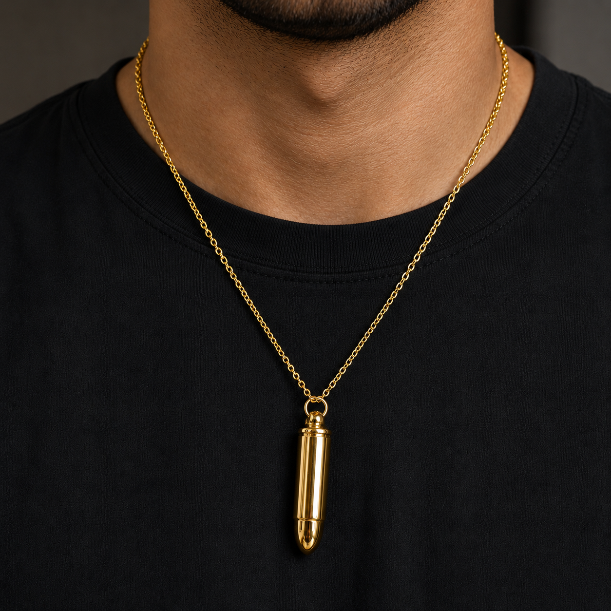 Personalized Cremation Ashes Bullet shape Necklace Urn