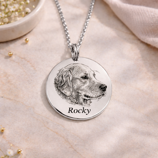 Custom Pet Portrait Necklace