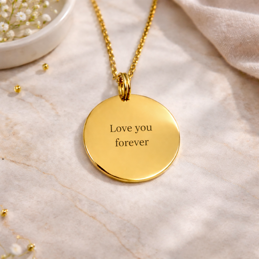 custom text pendant necklace