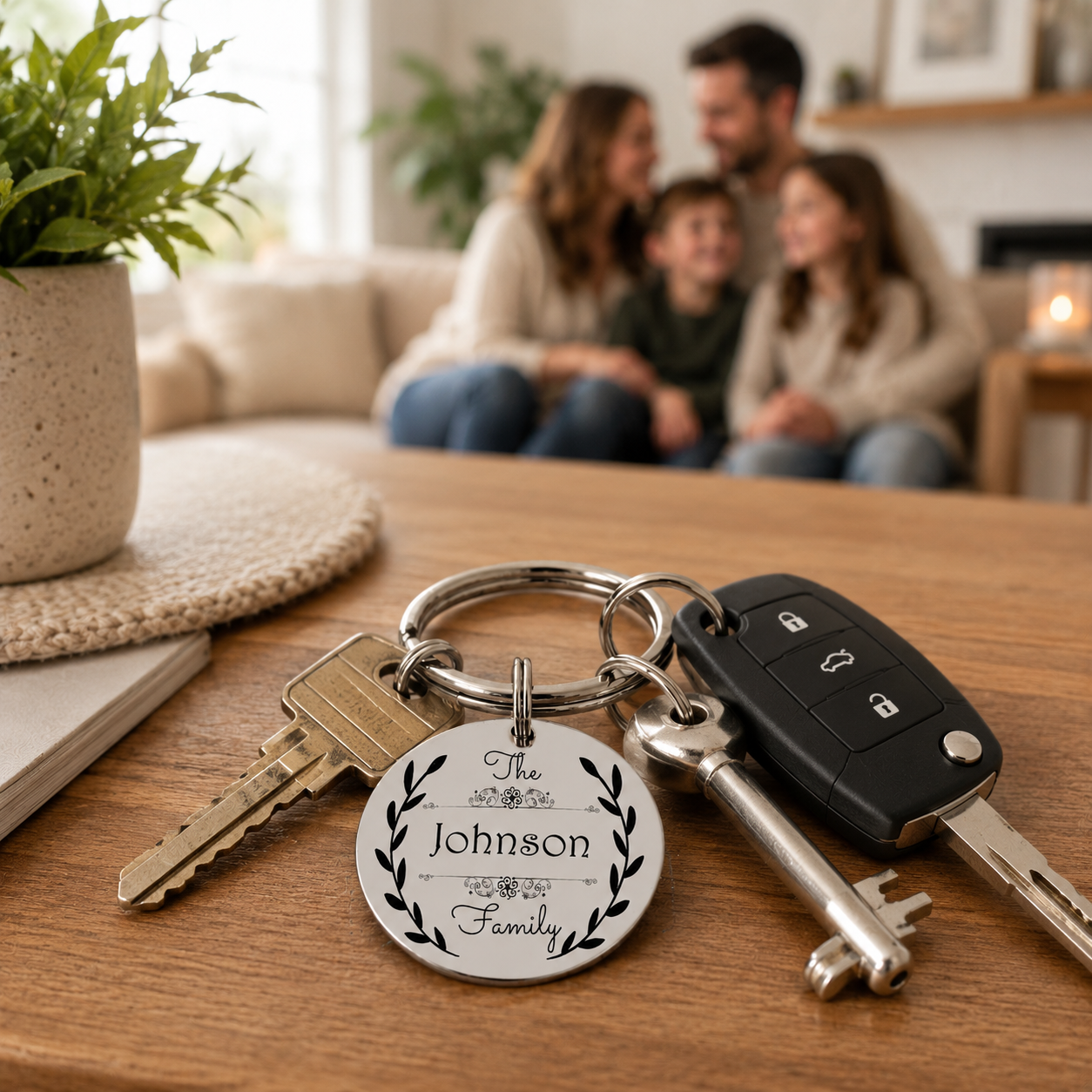 custom family name keychain and gifts