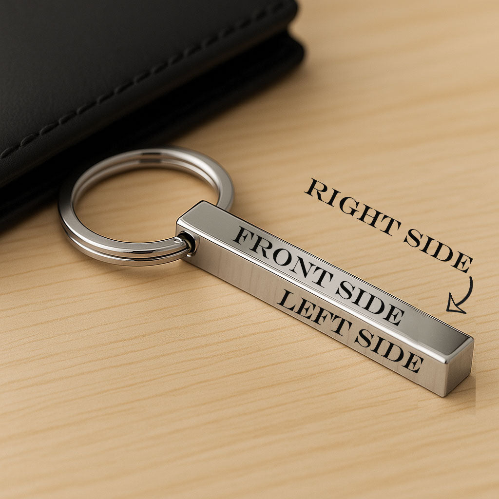 4 sided bar keychain