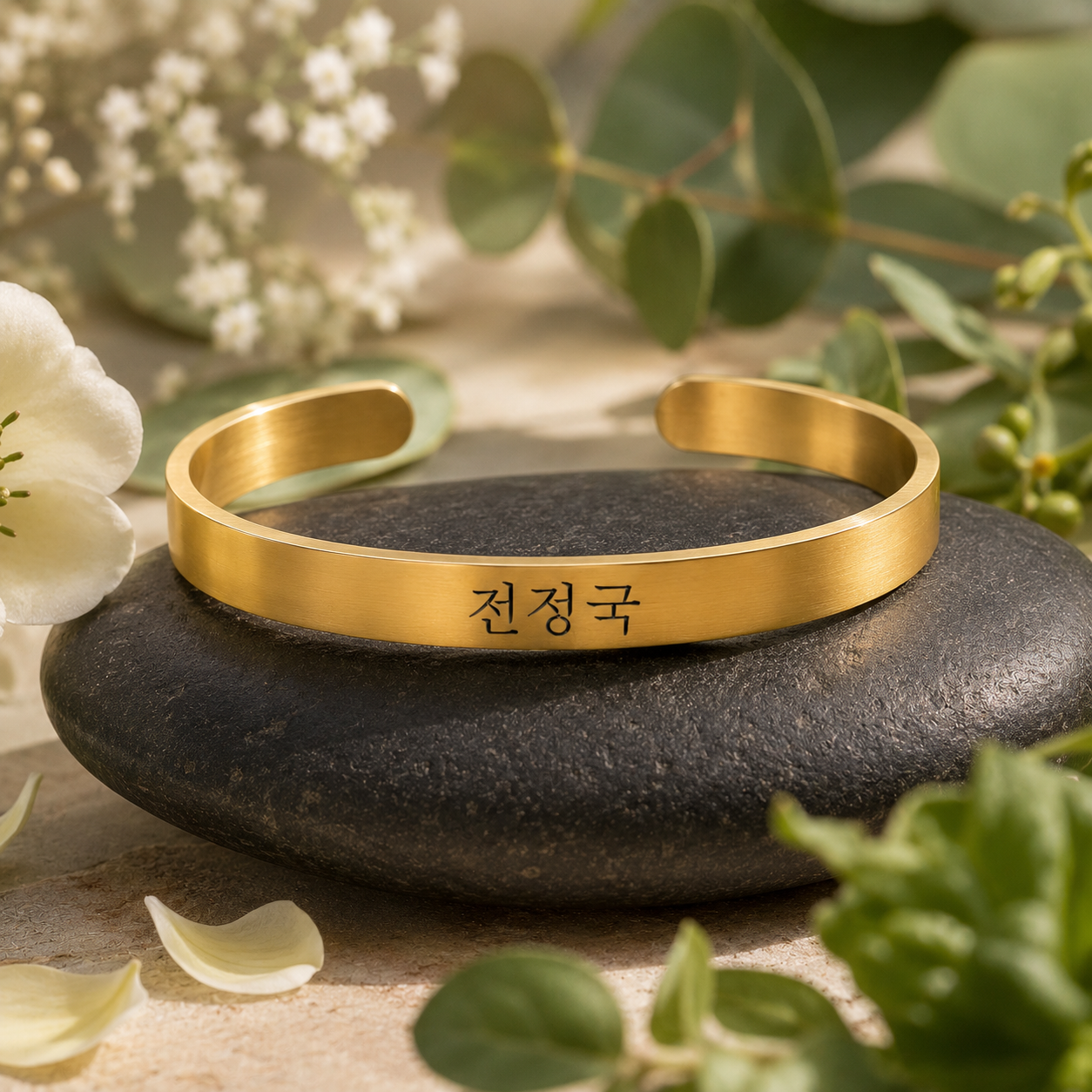 Custom Korean Name Engraved Bracelet 
