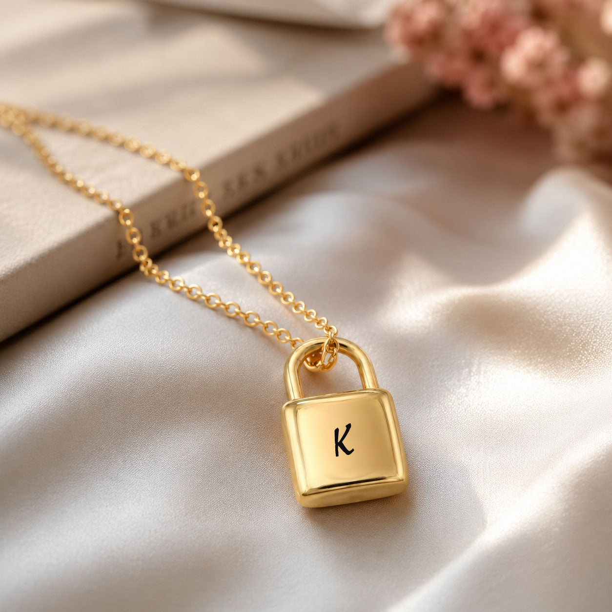 Personalized padlock Pendant Necklace