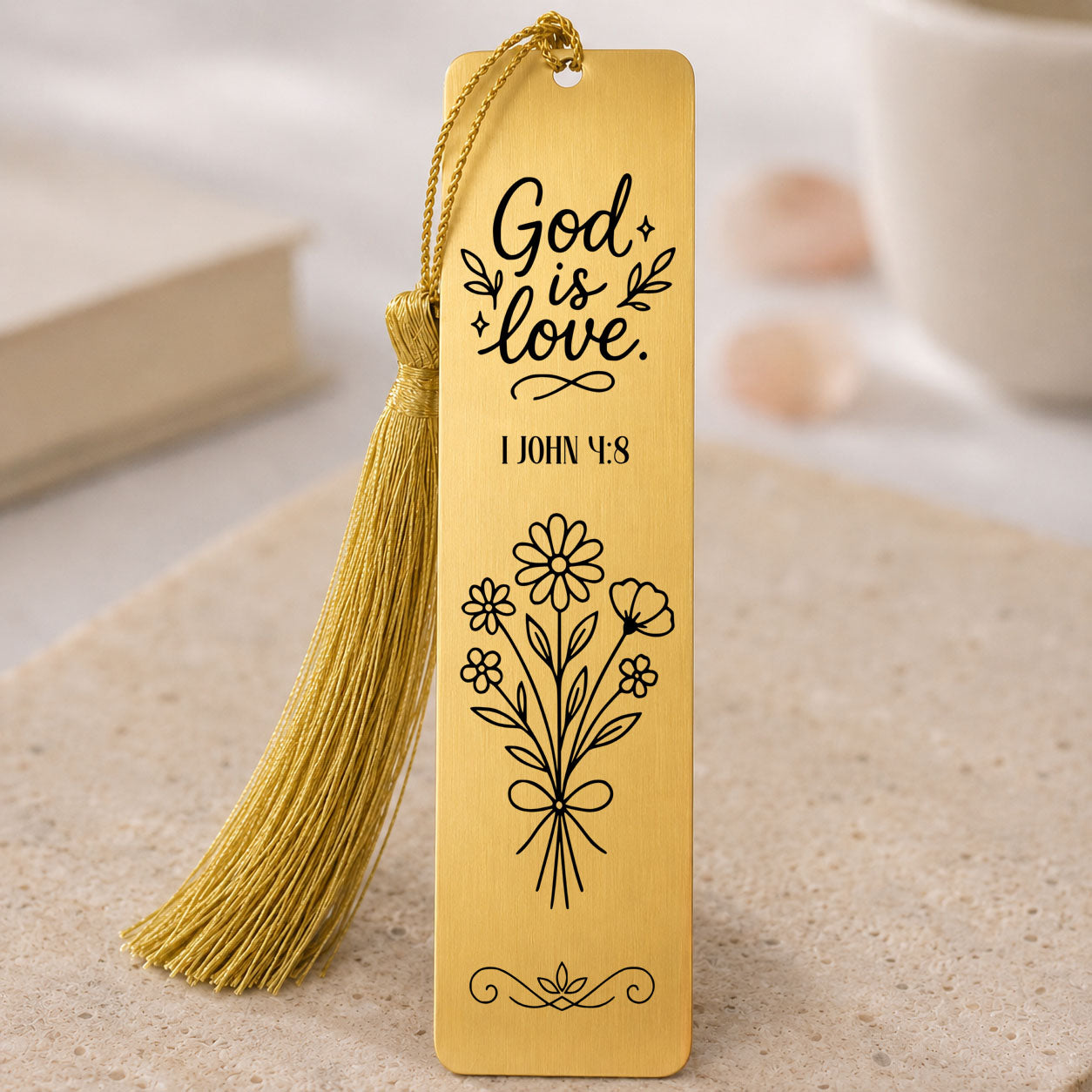 God Is Love" 1 John 4:8 Christian Bookmark Gifts 