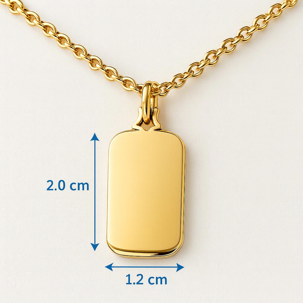 gold bullion Name Pendant measurements