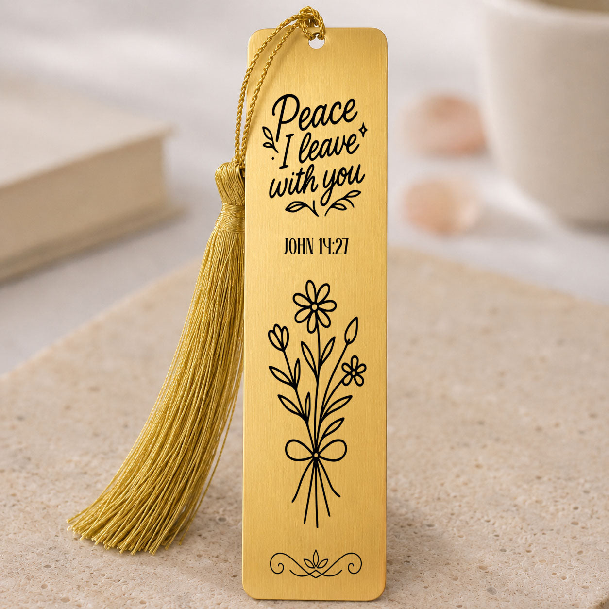Peace I Leave With You" John 14:27 Christian Bookmark
