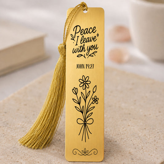 Peace I Leave With You" John 14:27 Christian Bookmark