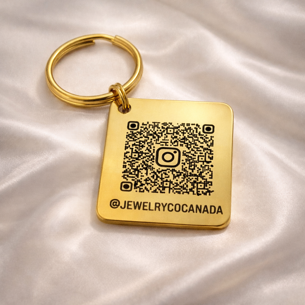 Custom Instagram scan qr code Keychain