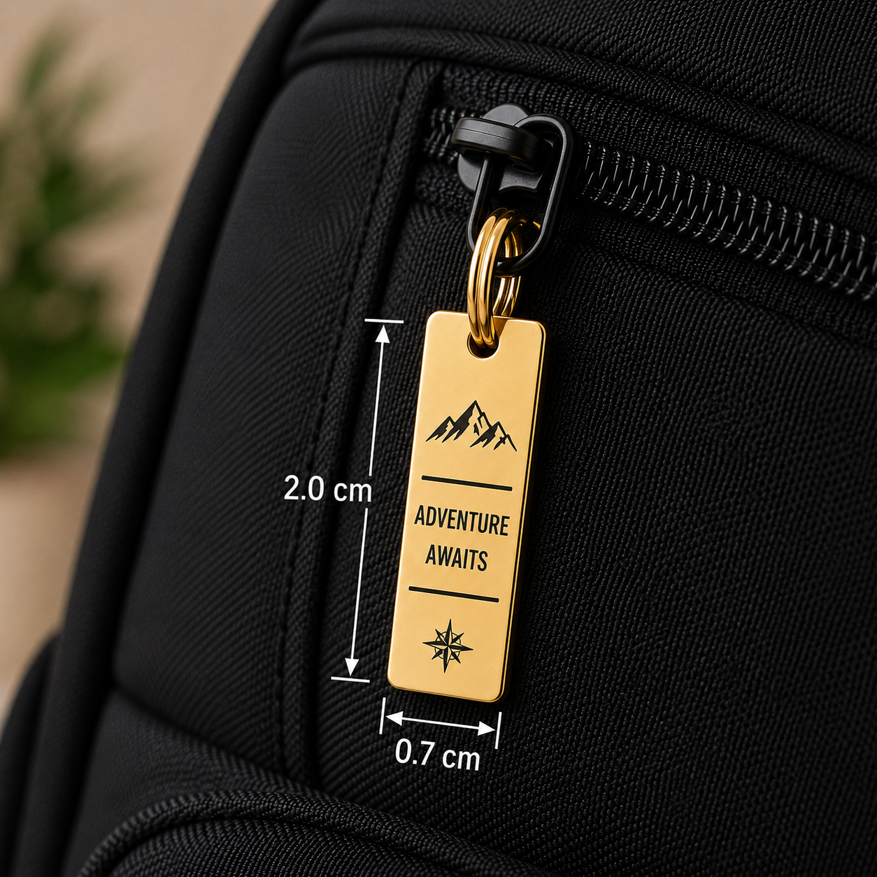 custom engraved laptop bag zipper charm