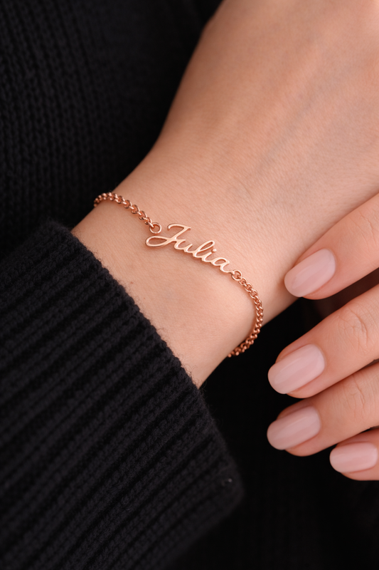Laser Cut Custom Name Bracelet
