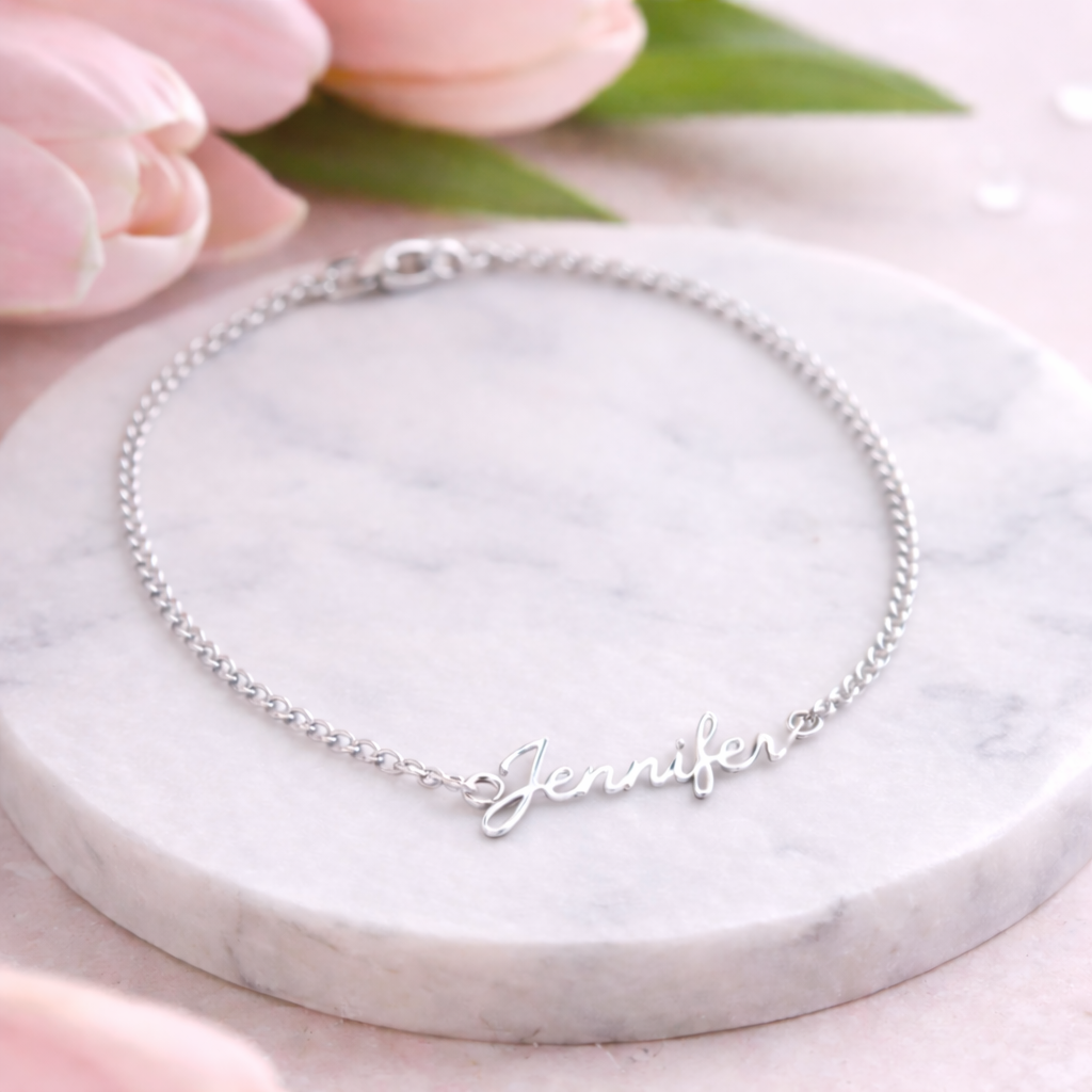 Laser Cut Custom Name plate Bracelet