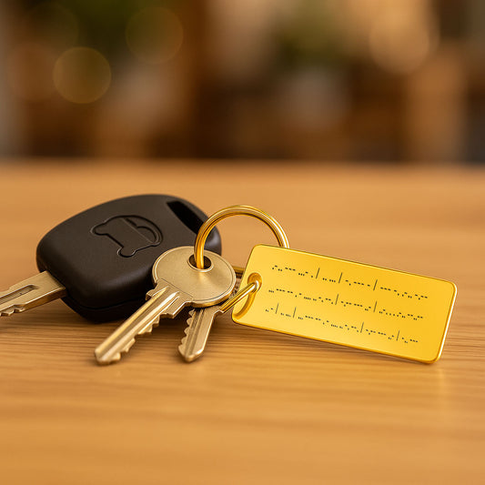 personalized Morse Code Keyring Keychain