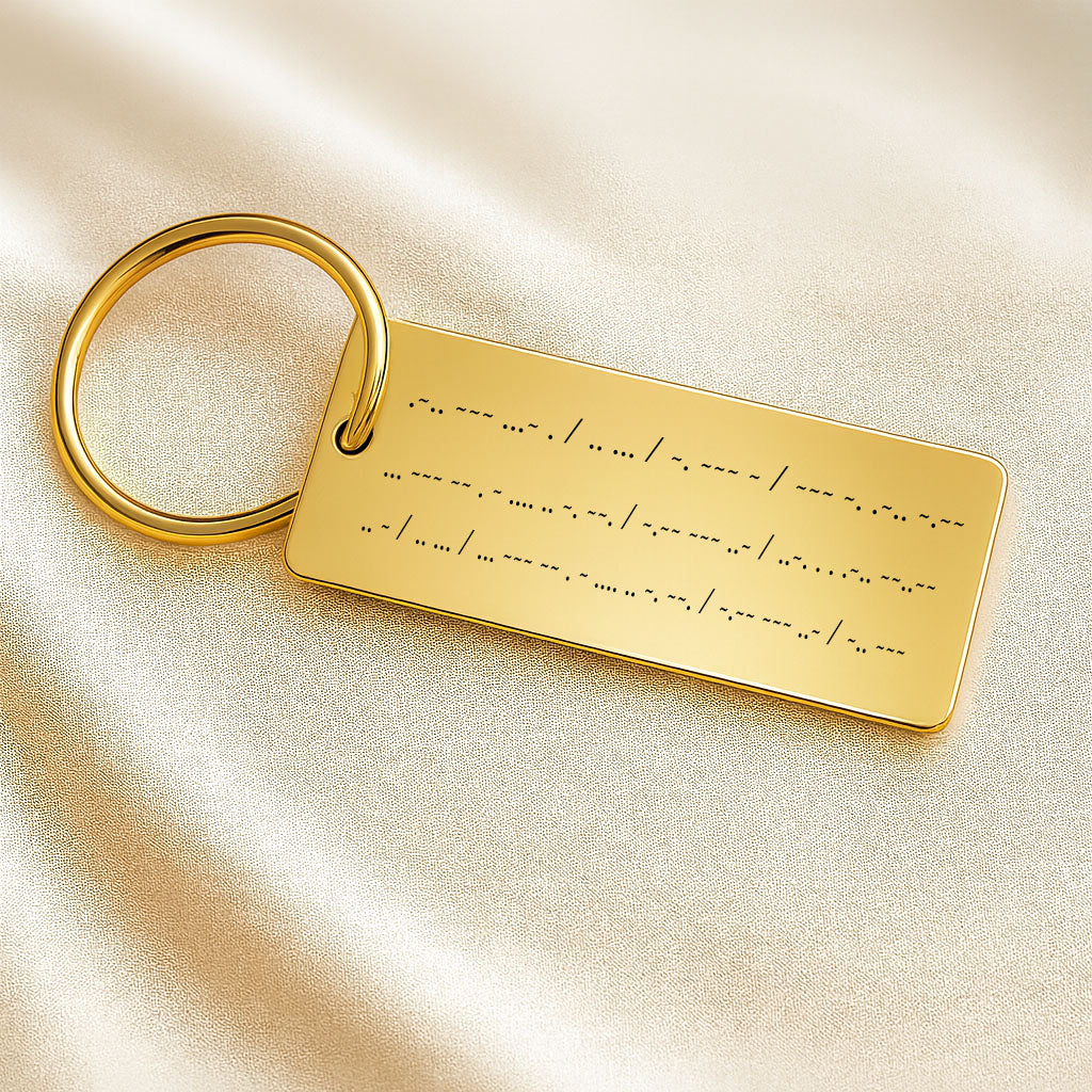 Morse Code Keyring Keychain