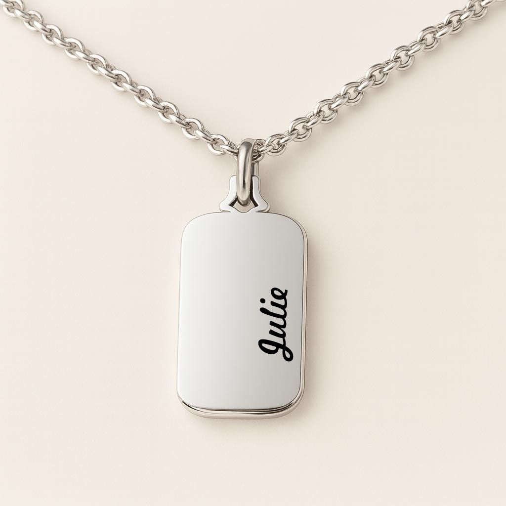 silver bullion Name Pendant