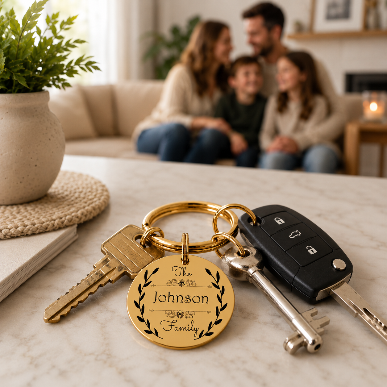 personalized family name keychain and gifts