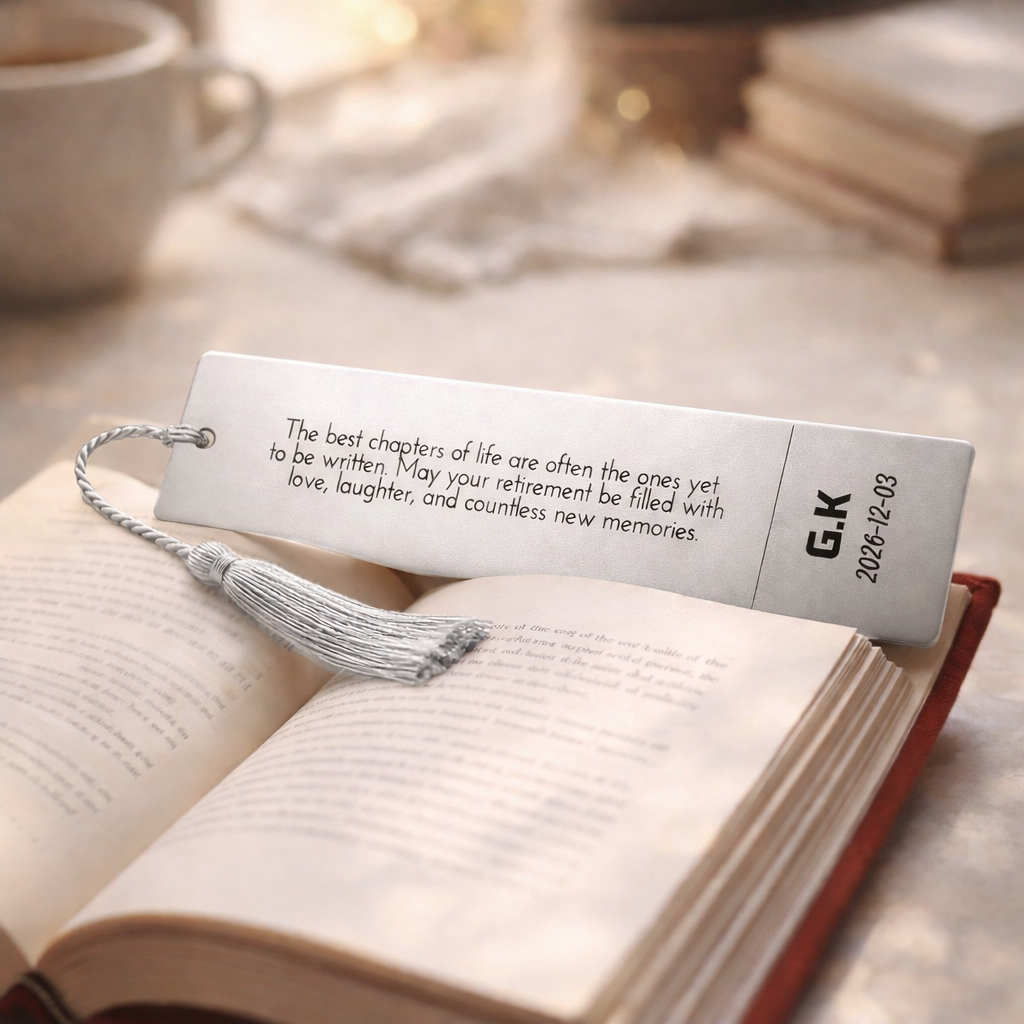 Customized RETIREMENT metal bookmark