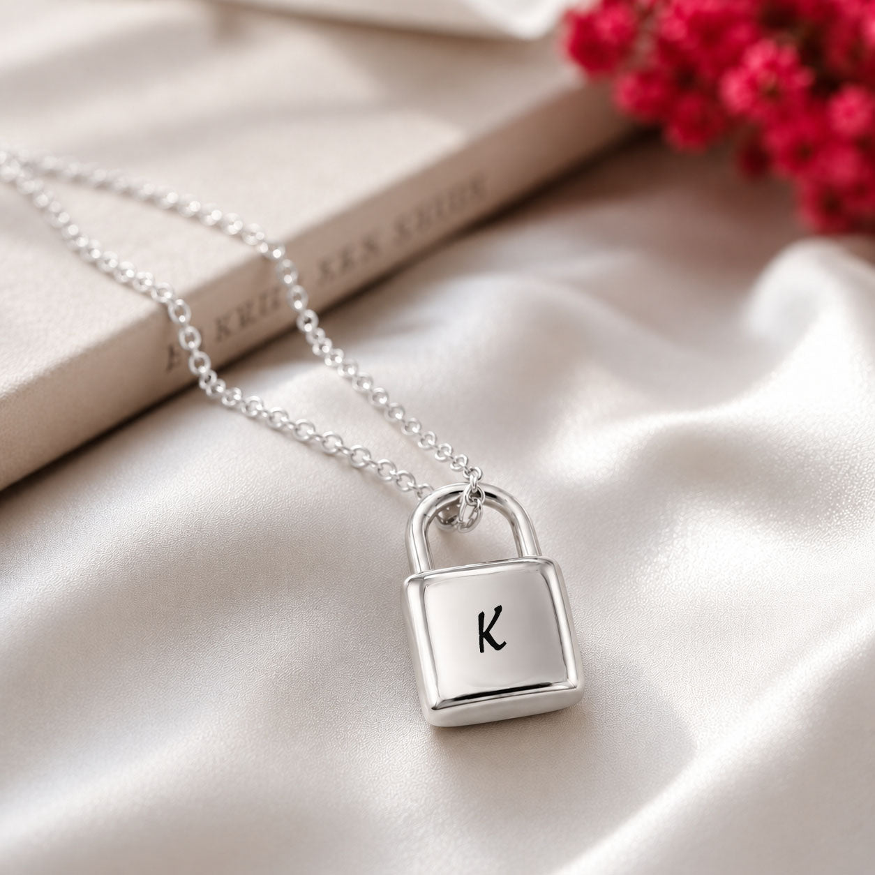 Personalized Lock Pendant Necklace