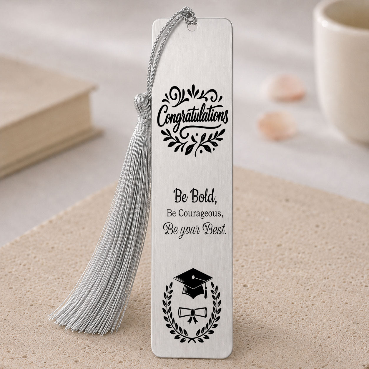 Be Bold, Be Courageous, Be Your Best Personalized Graduation Bookmark,