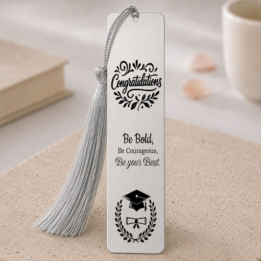 Be Bold, Be Courageous, Be Your Best Personalized Graduation Bookmark,