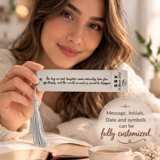 Custom Engraved Anniversary & Wedding Bookmarks