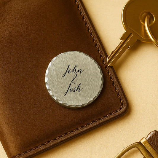 Silver Round Pocket Token customized