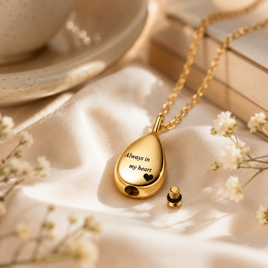 Tear drop urn necklace