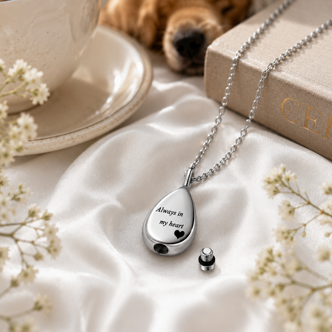 urn necklace for pet ashes